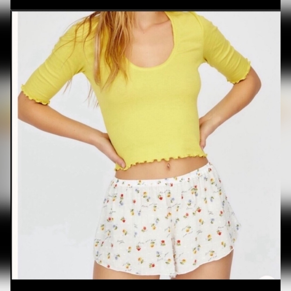 Free People Up Late Crop Top & Short Set